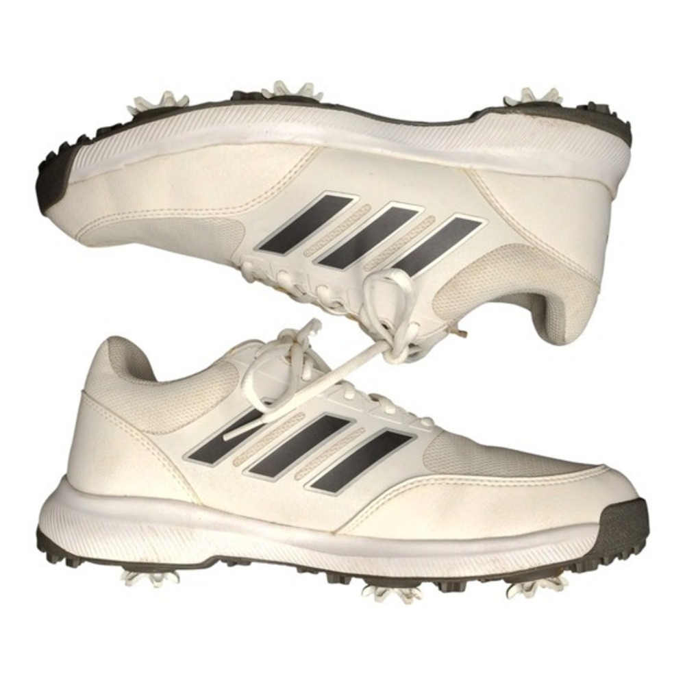 Adidas Tech Response 3.0 Golf Shoes Men 9 White Gray Athletic Lace Up GV6888 EUC